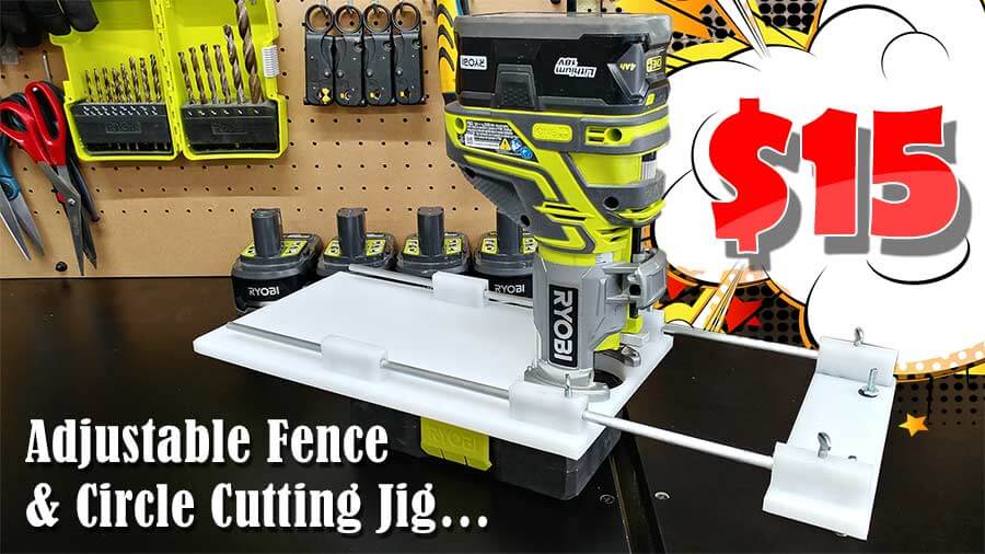 DIY Router Base Plate with Adjustable Fence, Circles Cutting Jig ...